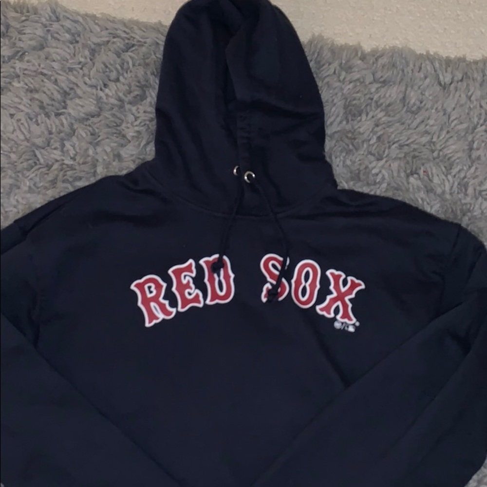 oversized navy blue red sox sweatshirt